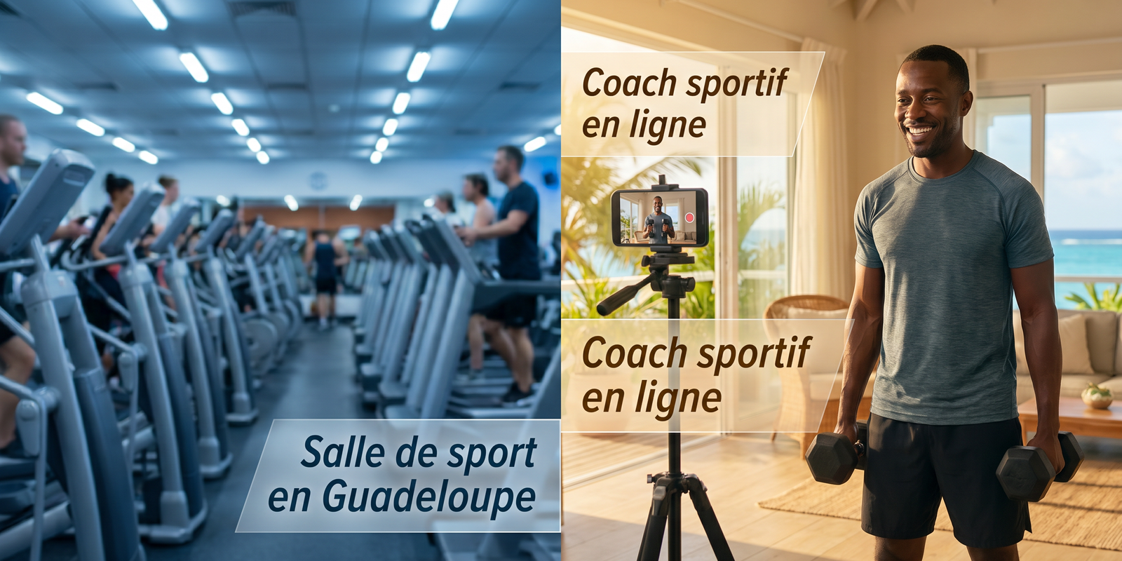 Coaching à distance vs salle de sport en Guadeloupe : le comparatif complet